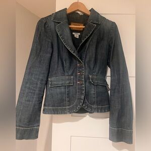 Vintage GUESS Womens Sz S Denim Jacket Blazer Georges Marciano 80s 90s USA Denim